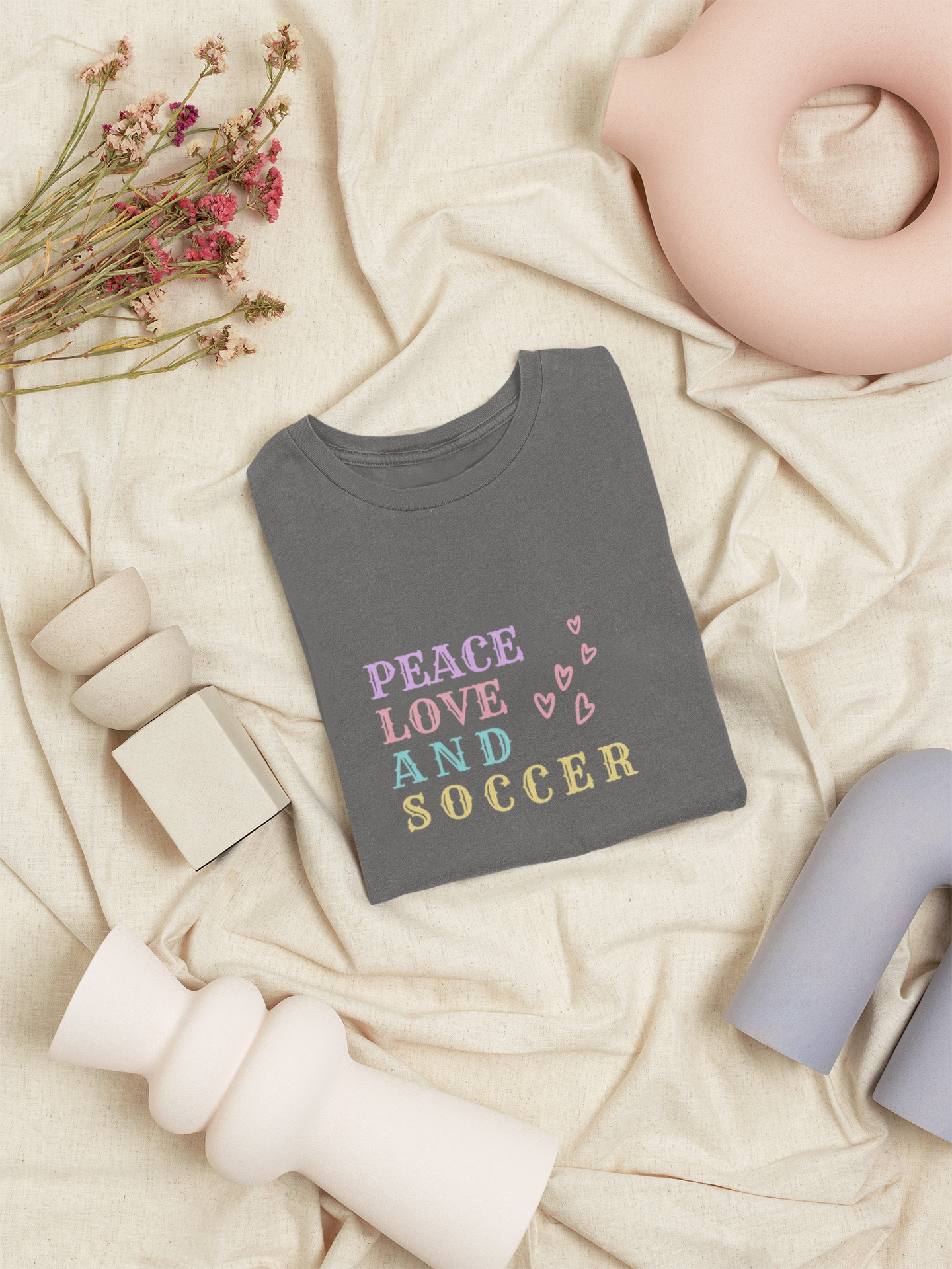 Peace Love And Soccer Women's T-Shirt