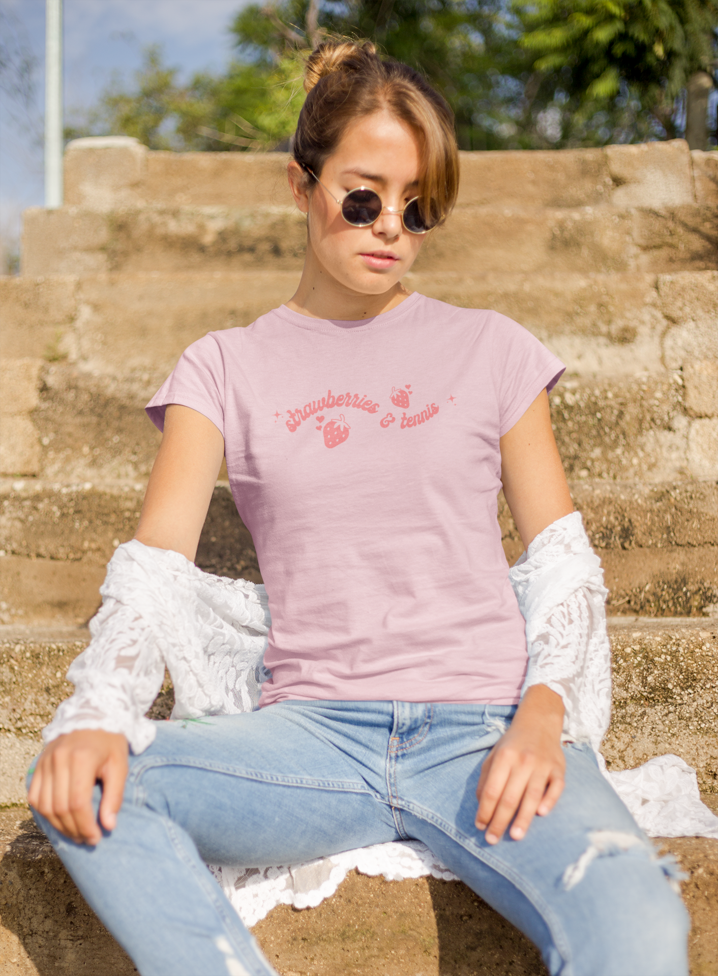 Strawberries And Tennis Women's T-Shirt