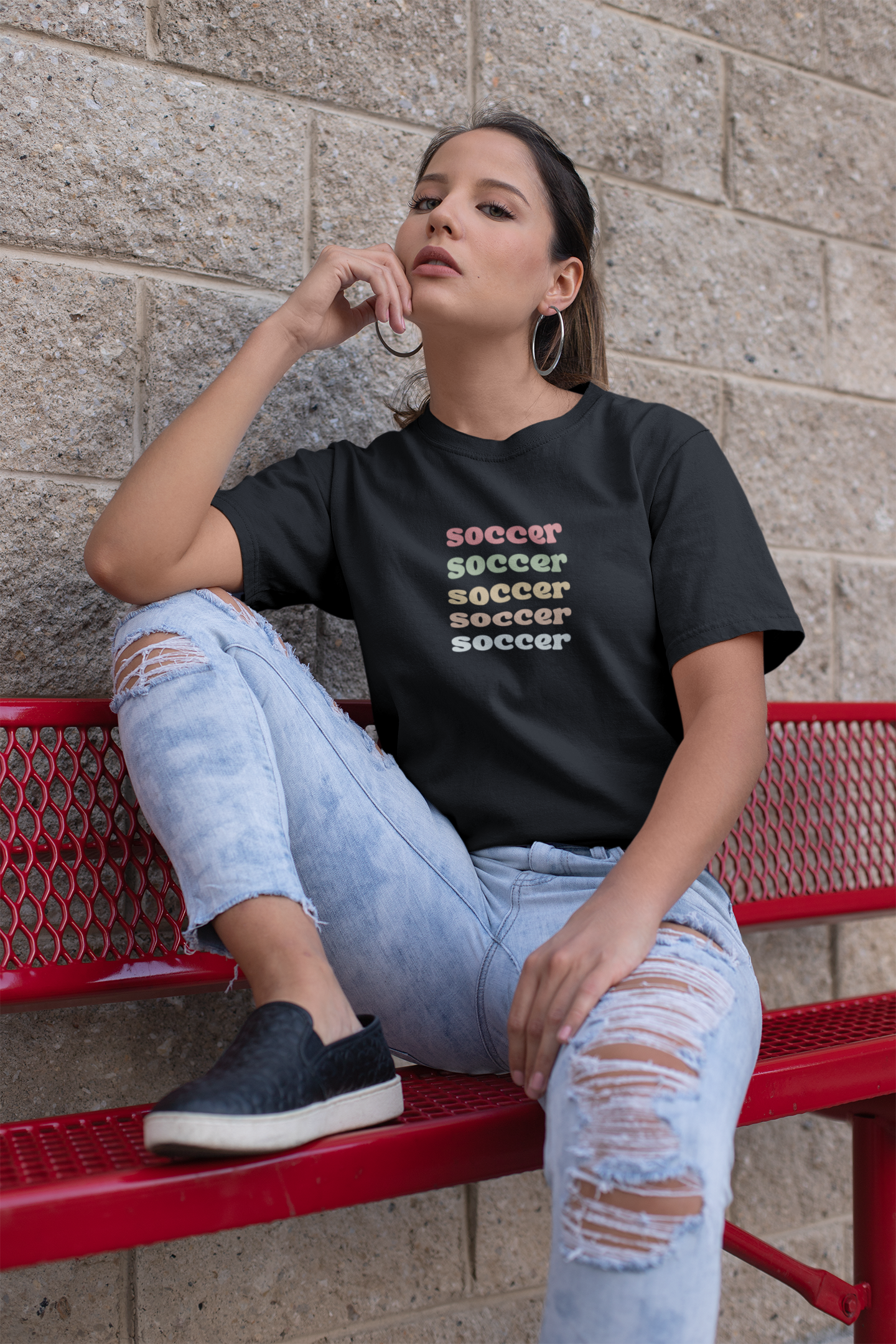 Retro Style Soccer T-Shirt