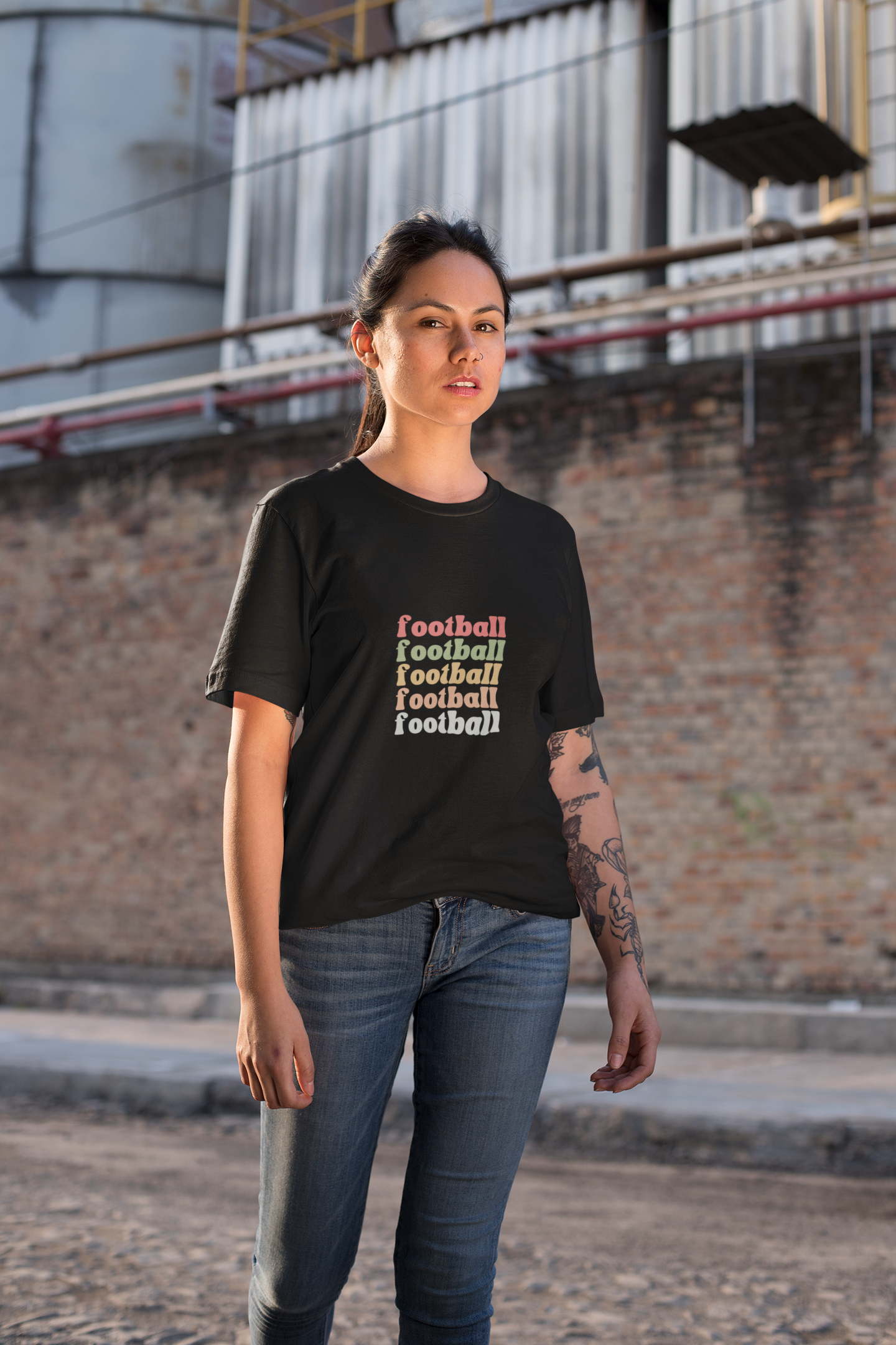 Retro Style Football T-Shirt