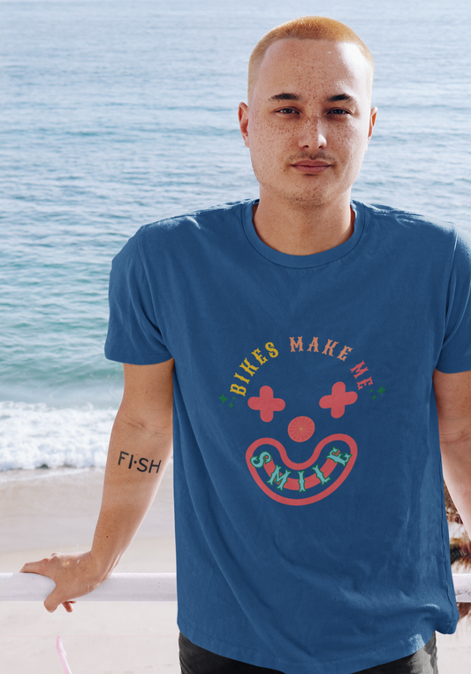 Bikes Make Me Smile Men's T-Shirt