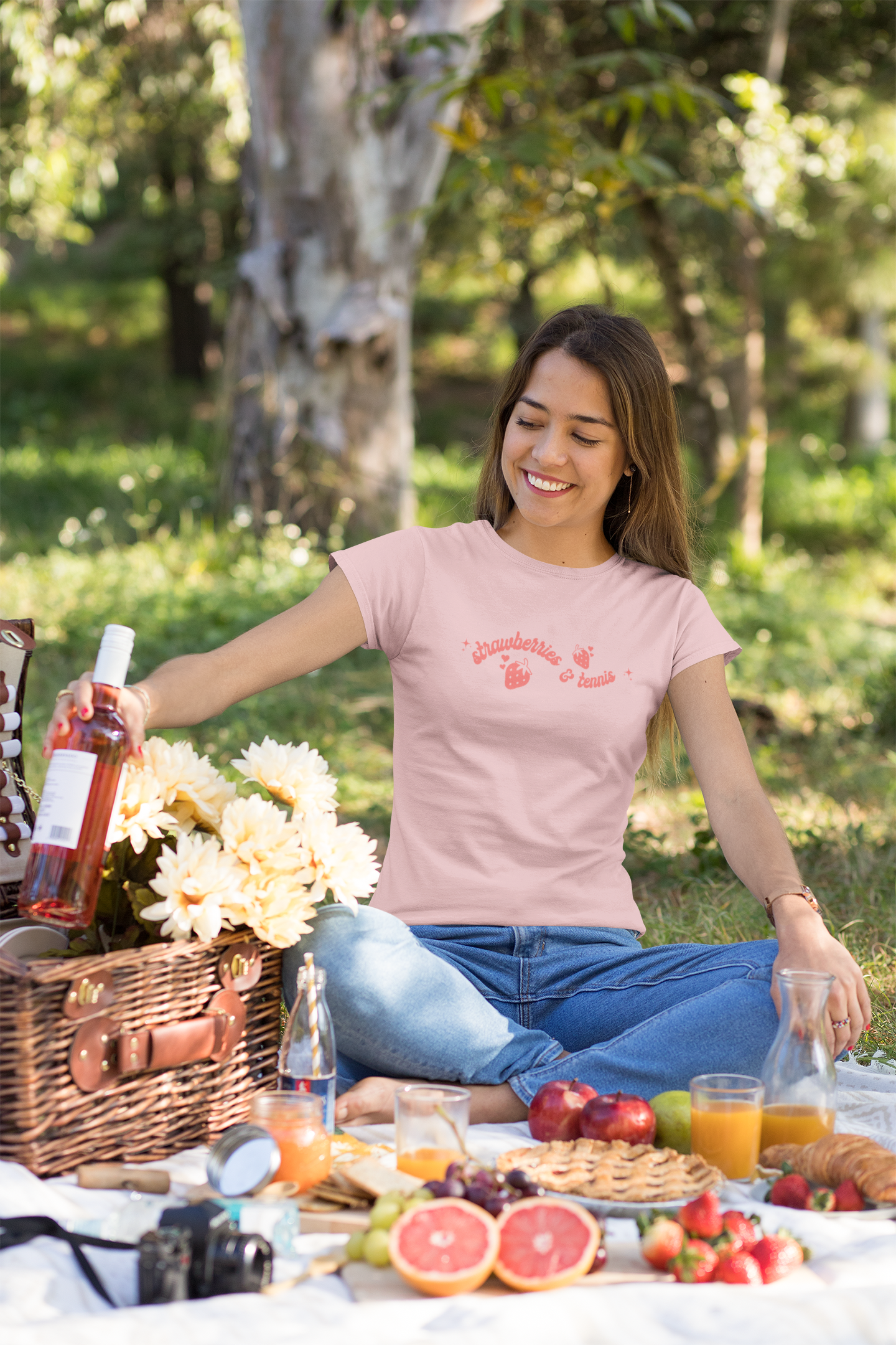 Strawberries And Tennis Women's T-Shirt
