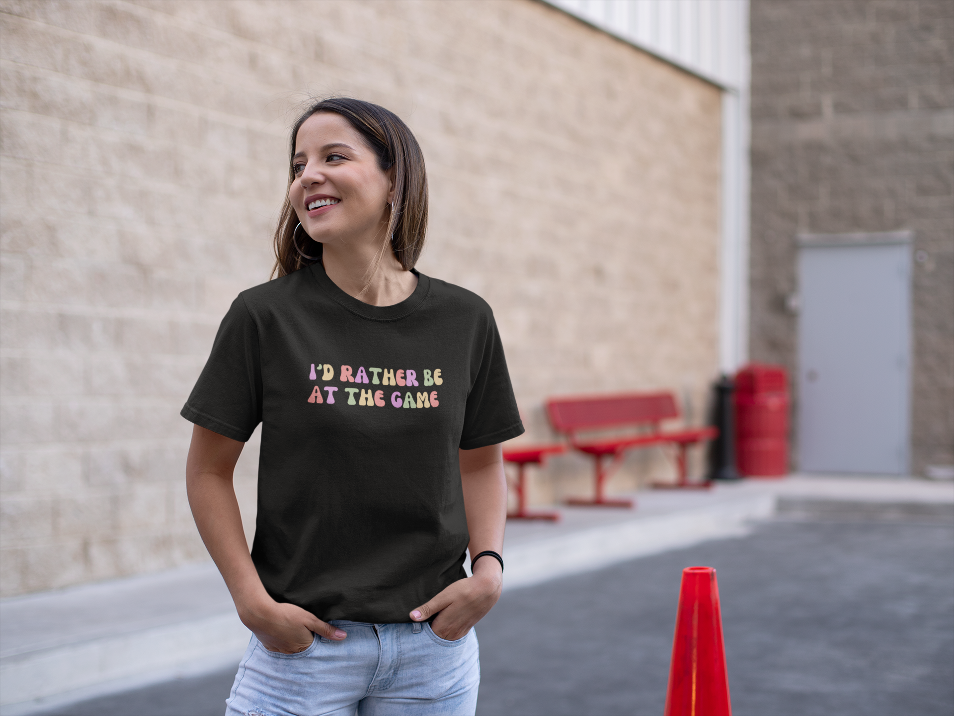I'd Rather Be At The Game Women's Retro T-Shirt